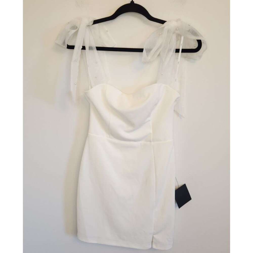 Lulu's White Mini Dress - Picture 4 of 7